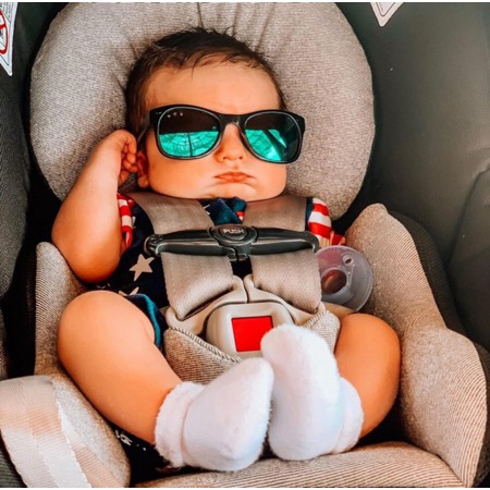 Roshambo Bueller Baby czarne - okulary przeciwsłoneczne z polaryzacją 0+