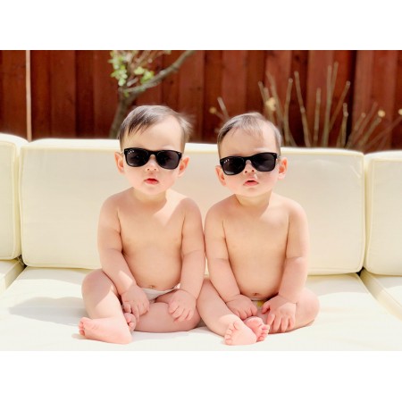 Roshambo Bueller Baby czarne - okulary przeciwsłoneczne z polaryzacją 0+