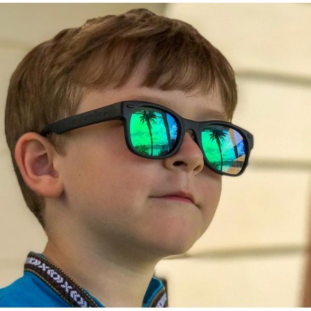 Roshambo Bueller Baby czarne - okulary przeciwsłoneczne z polaryzacją 0+