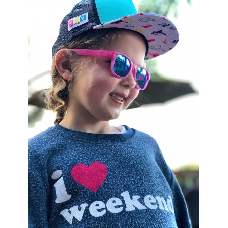 Roshambo Kelly Kapowski Junior niebieskie - okulary przeciwsłoneczne z polaryzacją 5+