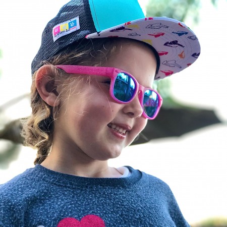Roshambo Kelly Kapowski Junior niebieskie - okulary przeciwsłoneczne z polaryzacją 5+