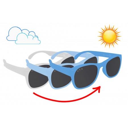 Roshambo Optimus Toddler chrom - okulary przeciwsłoneczne z polaryzacją zmieniające kolor 2+