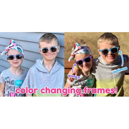 Roshambo Optimus Toddler chrom - okulary przeciwsłoneczne z polaryzacją zmieniające kolor 2+